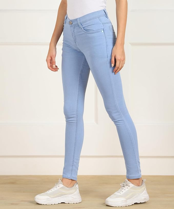 Women's Cotton Blend Stretchable Mid Rise Jeans